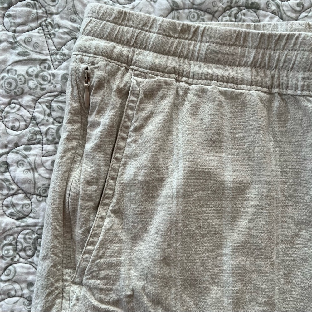 Abercrombie & Fitch Men’s Natural/White Linen/Cotton Blend Casual Shorts Size XL - Picture 4 of 8